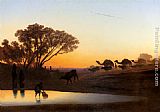 Charles Theodore Frere Sunset On The Nile painting